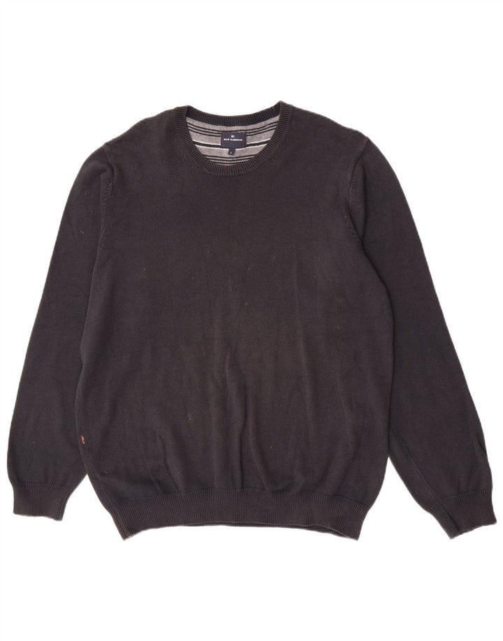 Marks & Spencer Herre Blue Harbor Crew Neck Jumper Sweater Large Navy Blue