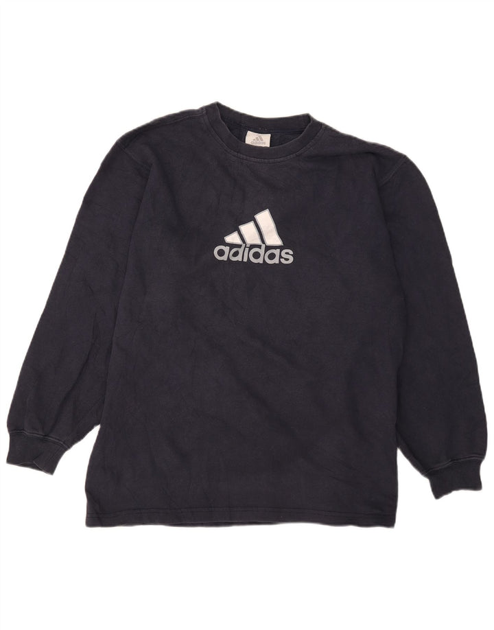 Adidas drenge grafisk sweatshirt trøje 15-16 år marineblå