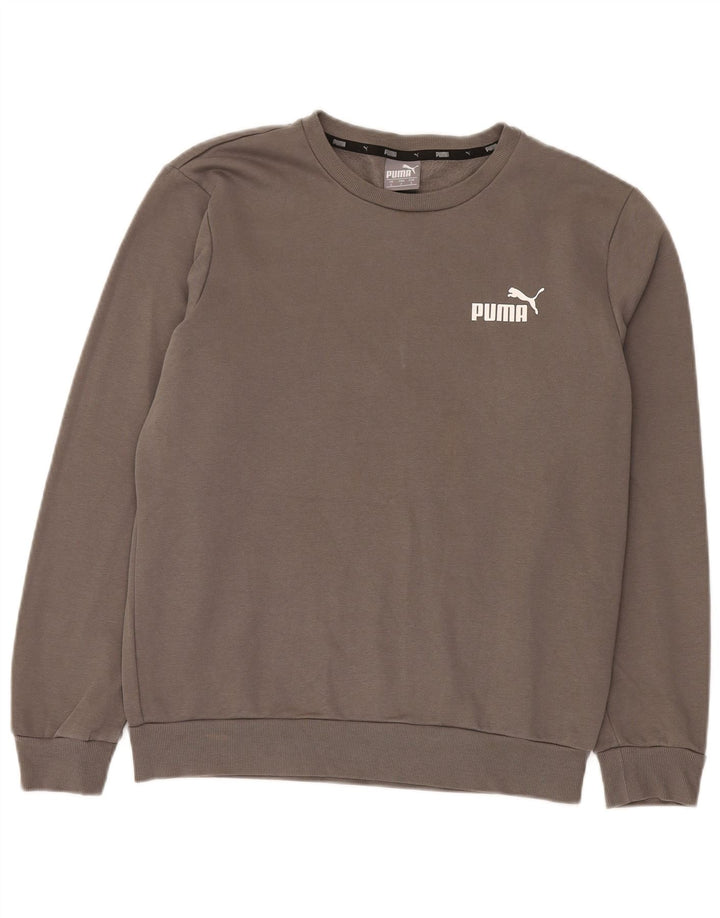 Puma Sweatshirt til mænd, lille grå bomuld