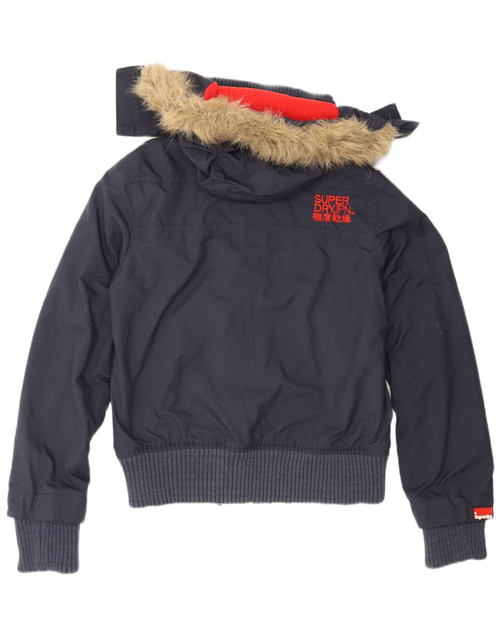 Superdry Womens The Windbomber Windbreaker Jacket UK 12 Medium Navy Blue