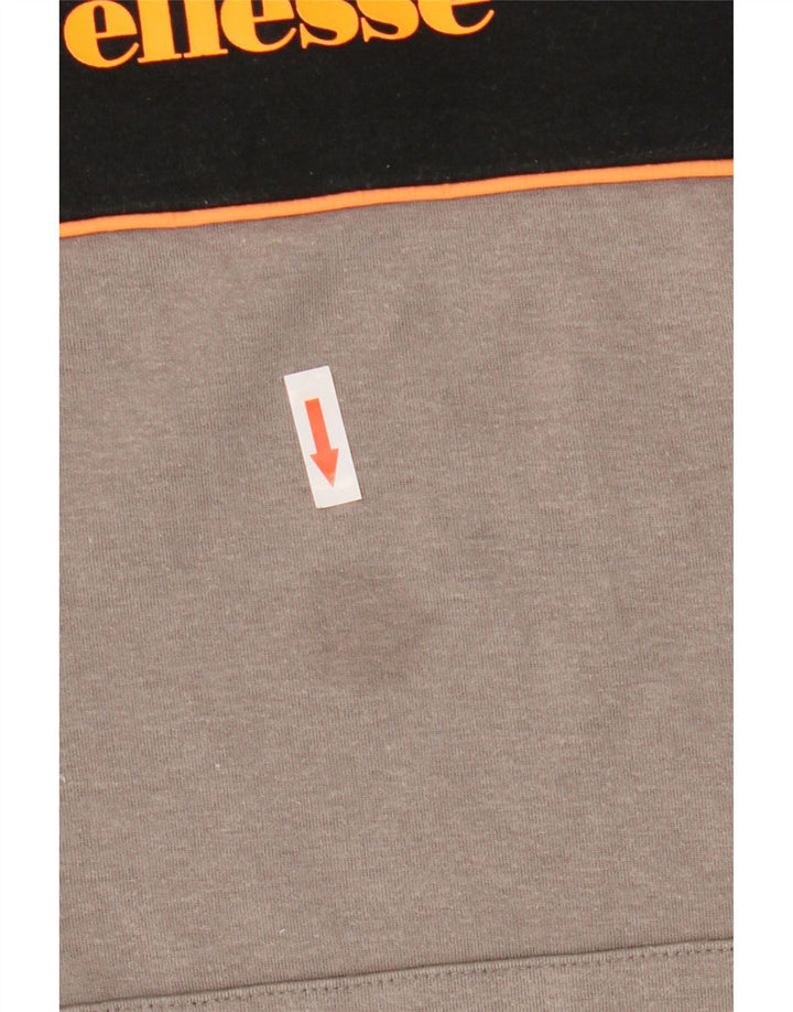 Ellesse Herre hættetrøje Jumper Medium Sort Colourblock Bomuld