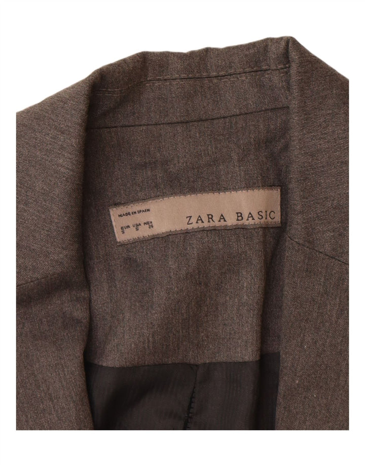 Zara Herre 1 Knap Blazer Jacket UK 10 Lille Grå