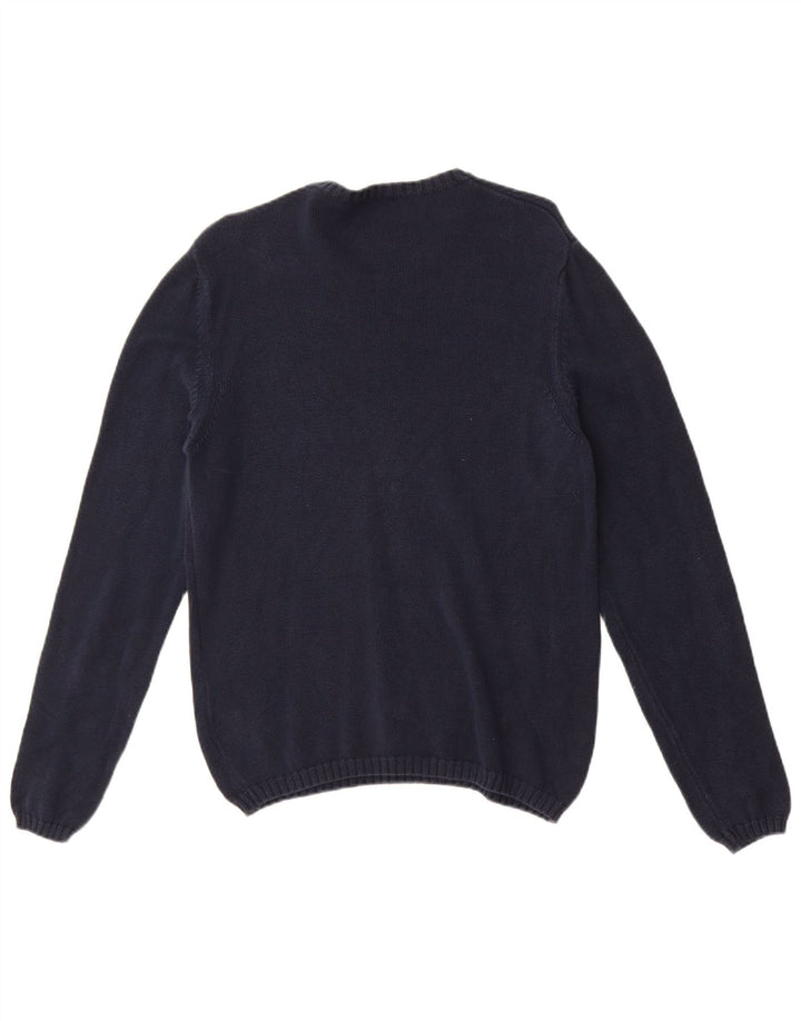 Fred Perry Herre sweater med rund hals, stor marineblå bomuld