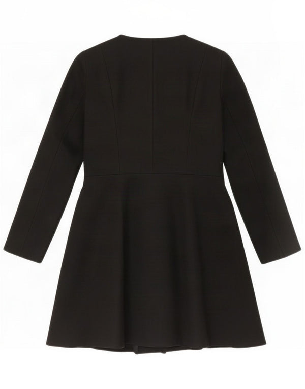 French Connection Womens Overcoat UK 10 Small Black Wool