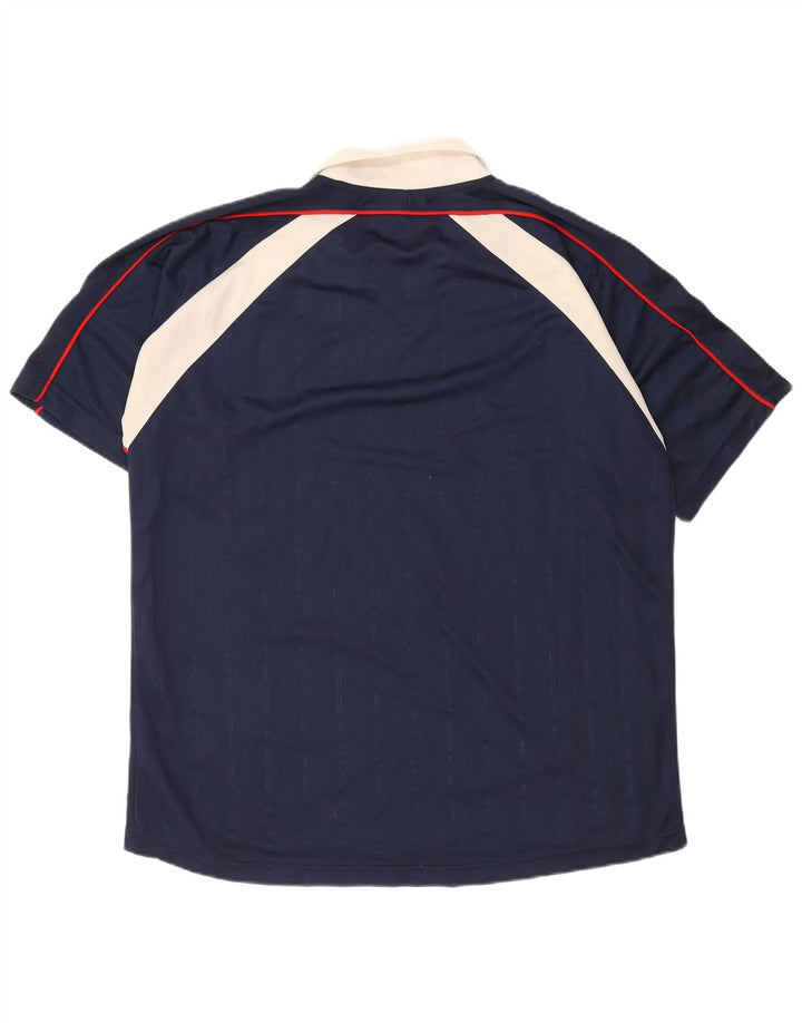 Umbro Herre Polo Shirt XL Navy Blue Colourblock Polyester