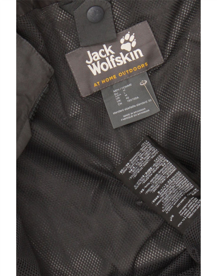 JACK WOLFSKIN Herre Hættevindjakke UK 40 Medium Grå Polyester