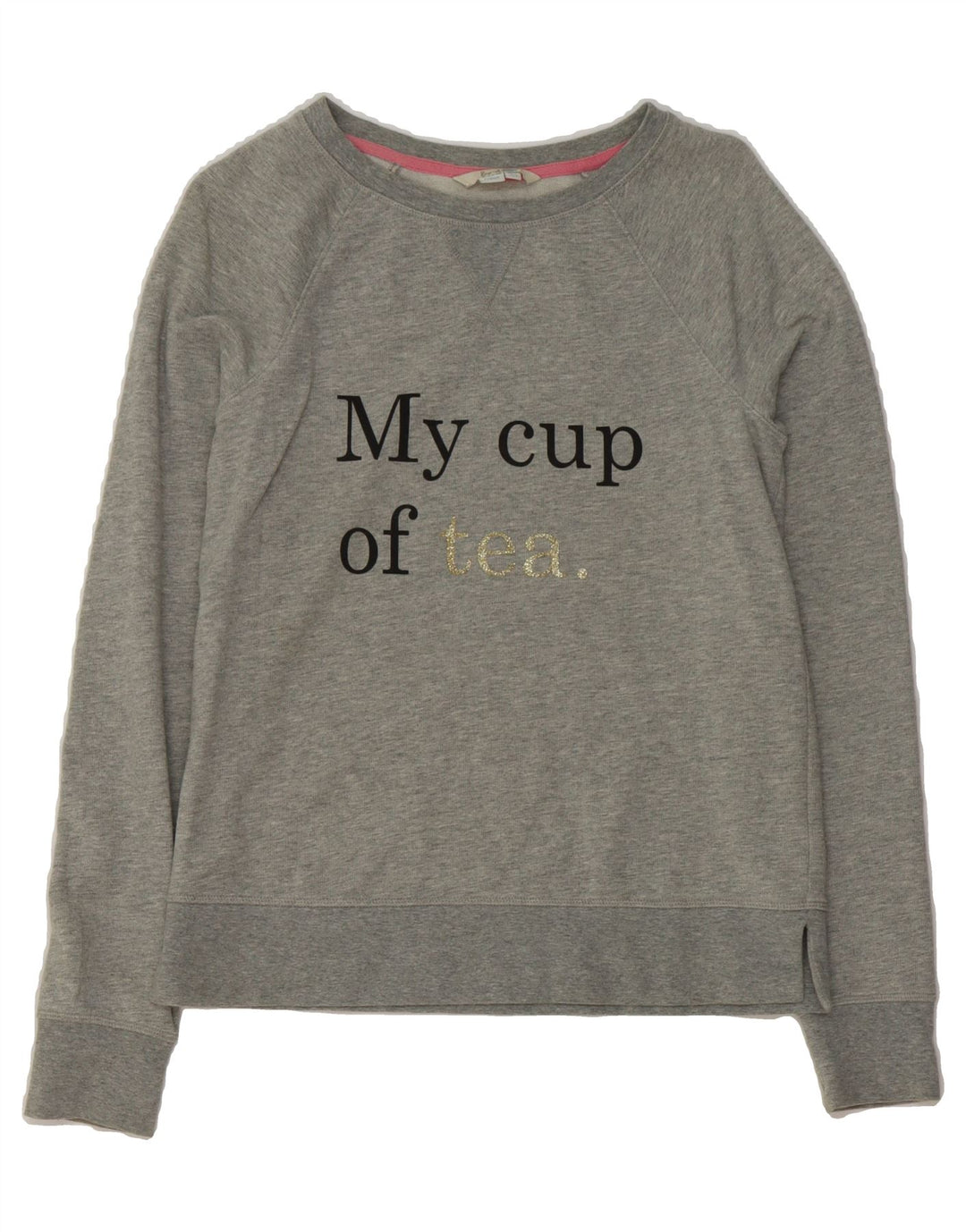 BODEN Womens Graphic Oversized Sweatshirt Jumper UK 6 XS Grey Cotton Vintage Boden and Second-Hand Boden from Messina Hembry 