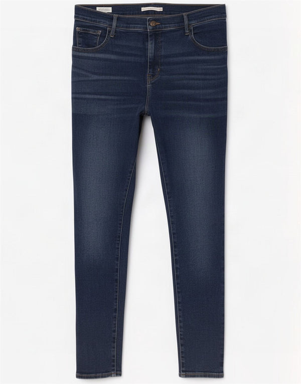 Levi's Herre 720 High Rise Skinny Jeans US 16 2XL W36 L28 Navy Blue Cotton