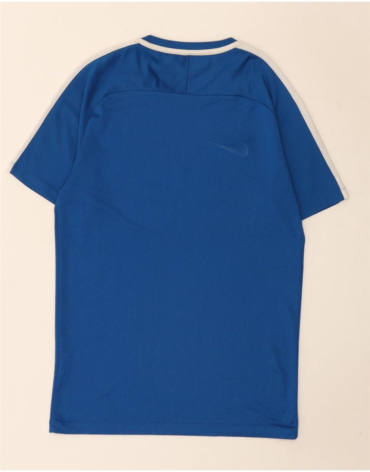 Nike Herre Dri Fit T-Shirt Top Lille Blå Colourblock Polyester
