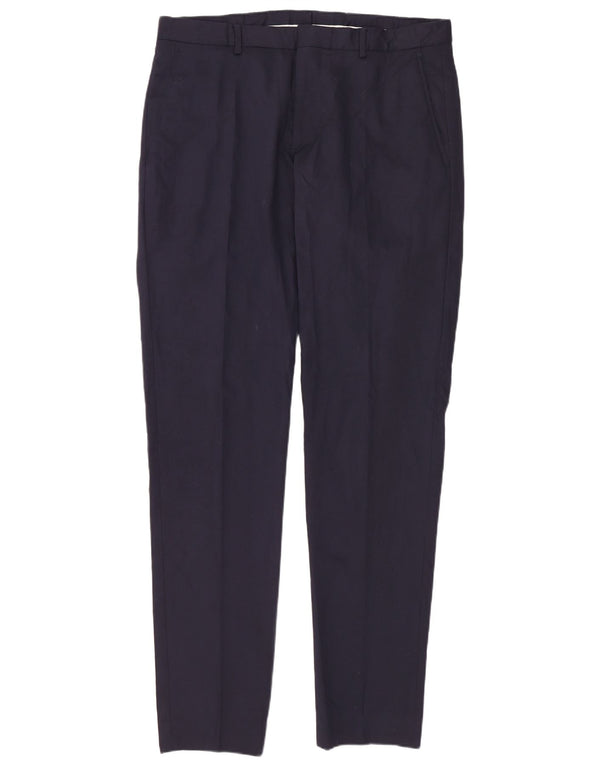 Zara Herre Slim Suit Bukser EU 40 Medium W31 L36 Navy Blue