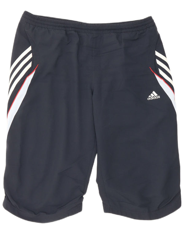 Adidas Herre Climalite Sportshorts Large Navy Blue Colourblock Polyester