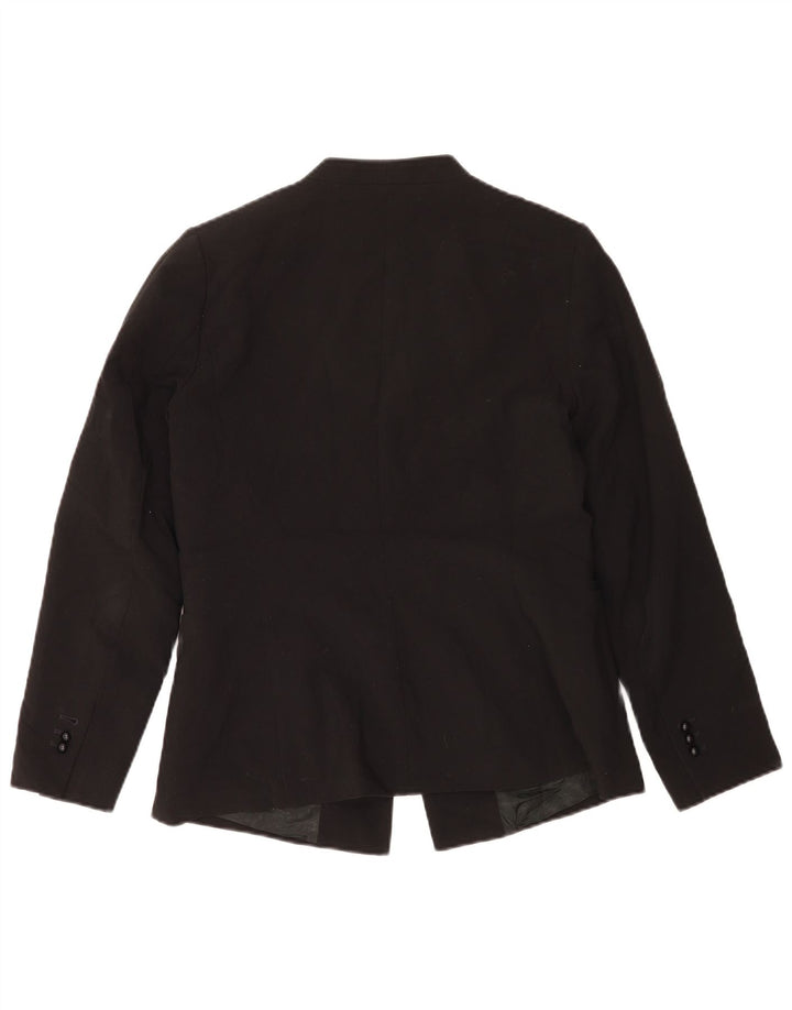 Zara Dame Blazer Jacket UK 16 Stor Sort Polyester