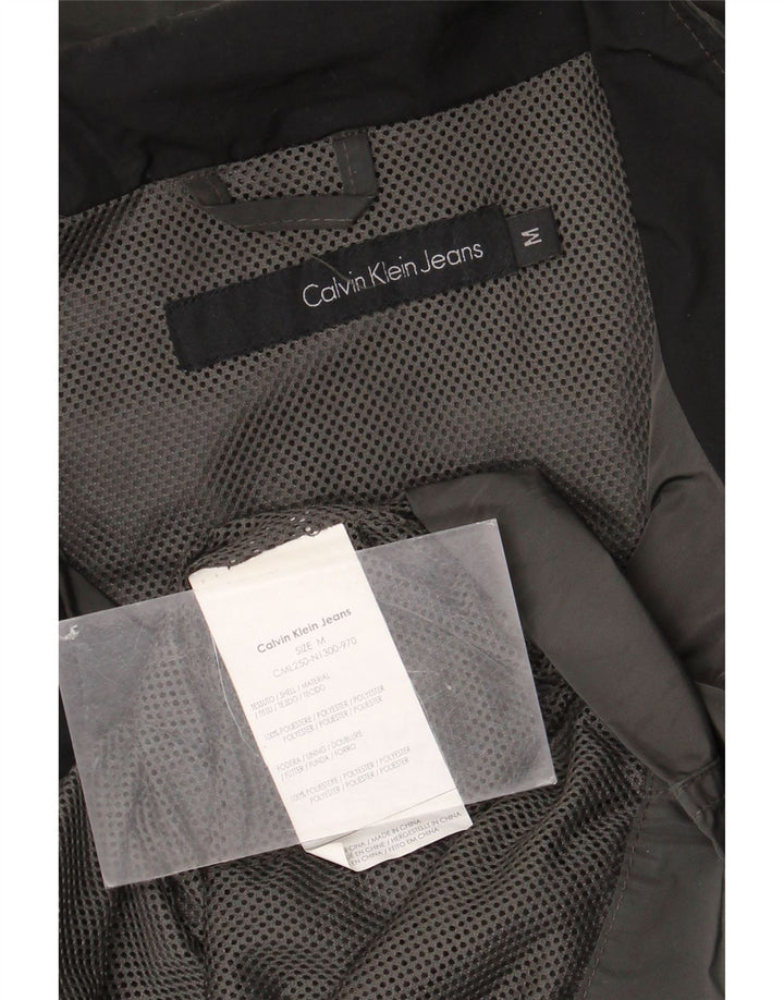 Calvin Klein Jeans Herre Graphic Utility Jacket UK 38 Medium Grey Polyester