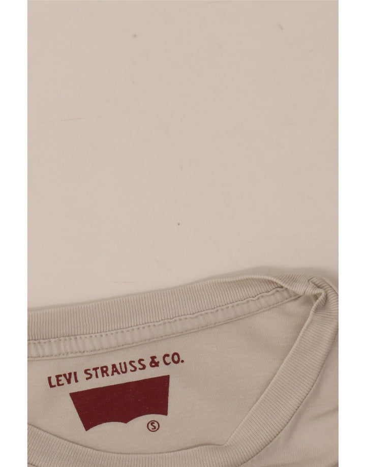 Levi's Dame Grafisk T-Shirt Top UK 10 Small White