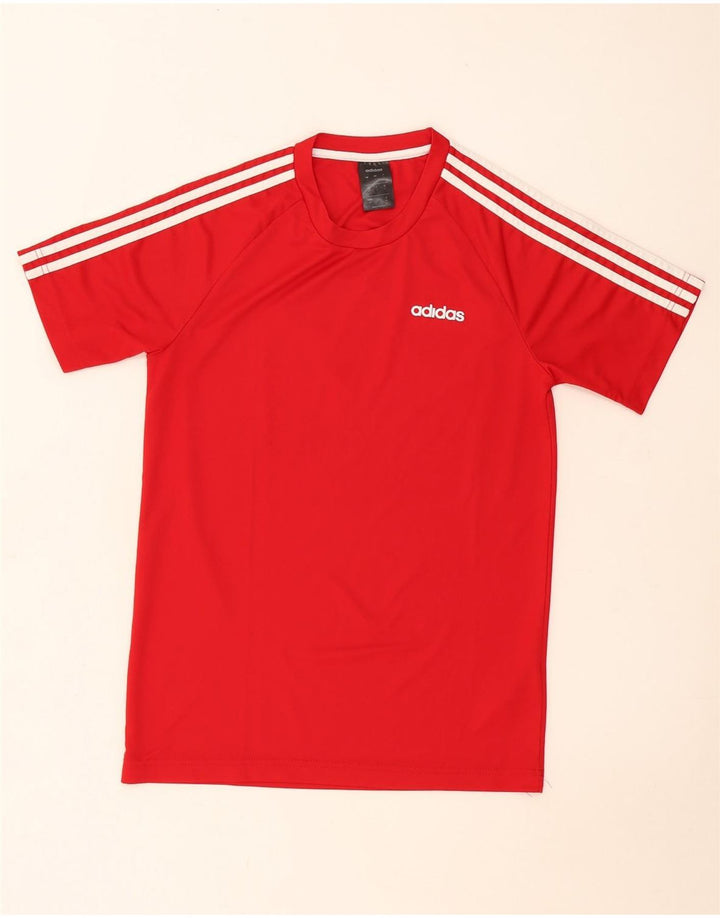 Adidas Herre T-Shirt Top Lille Rød Polyester