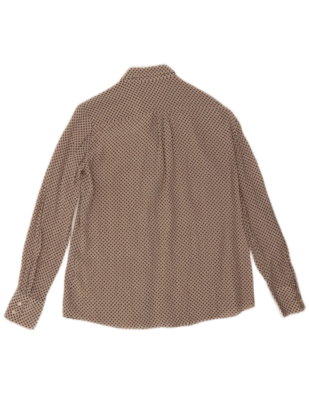 Massimo Dutti Dame Skjorte Bluse EU 38 Lille Beige Geometrisk Silke