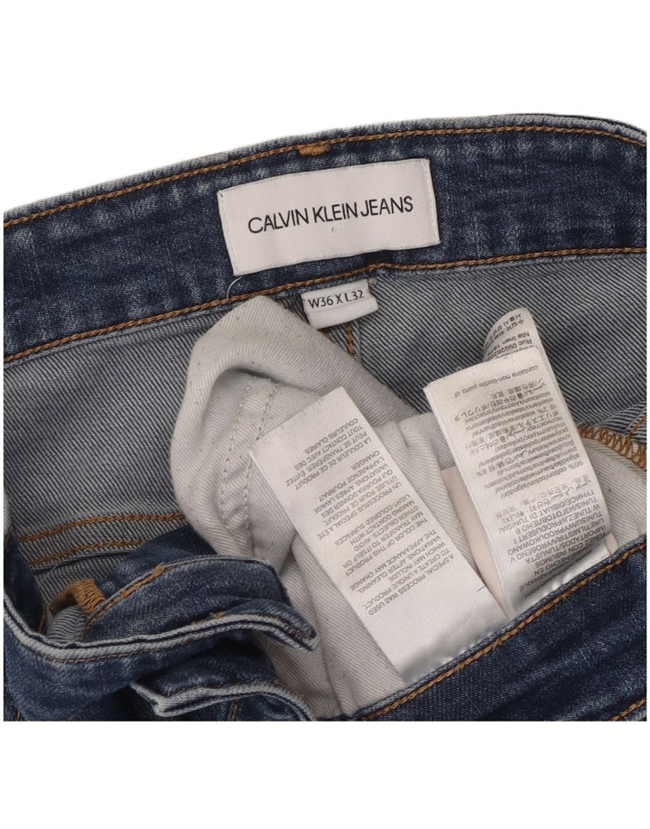 Calvin Klein Dame Straight Jeans W36 L29 Blå Bomuld