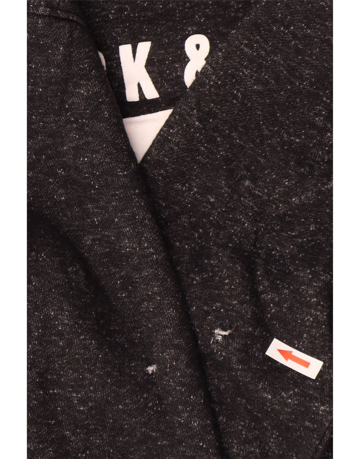 Jack & Jones Grafisk hættetrøje til mænd Medium Sort Flecked