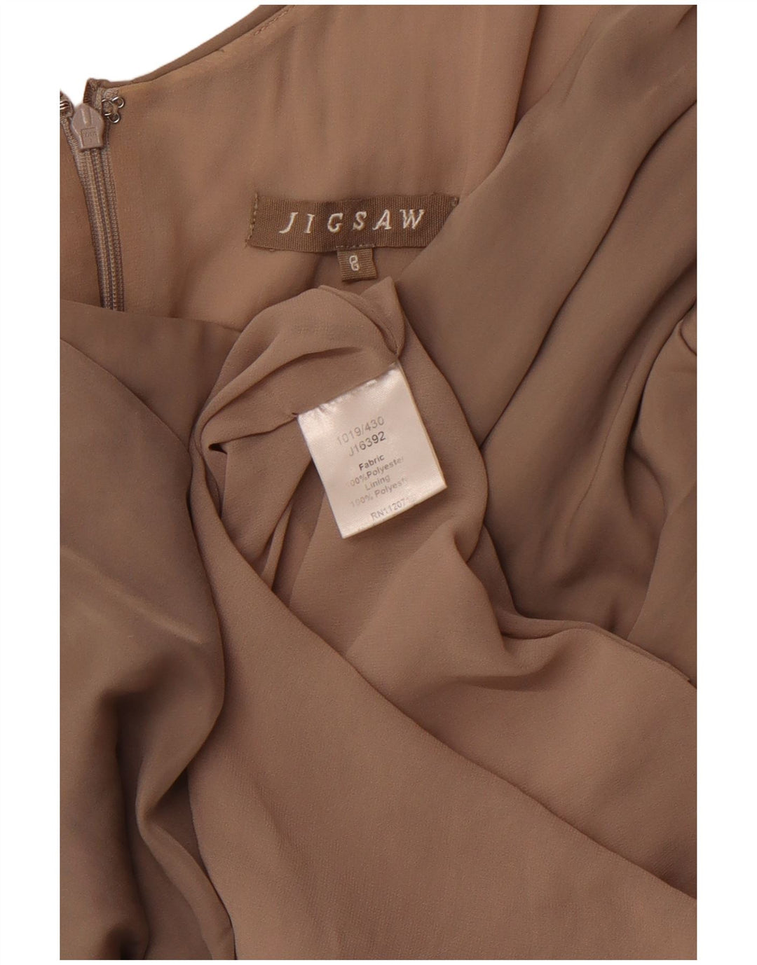 JIGSAW Kvinders Skede Kjole UK 8 Small Beige Polyester