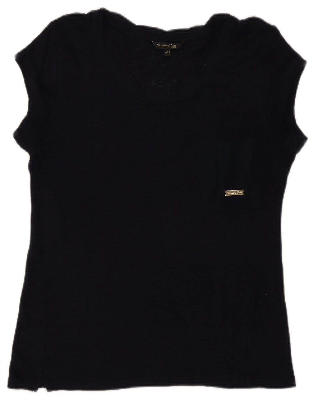 Massimo Dutti Dame T-Shirt Top UK 12 Medium Navy Blue