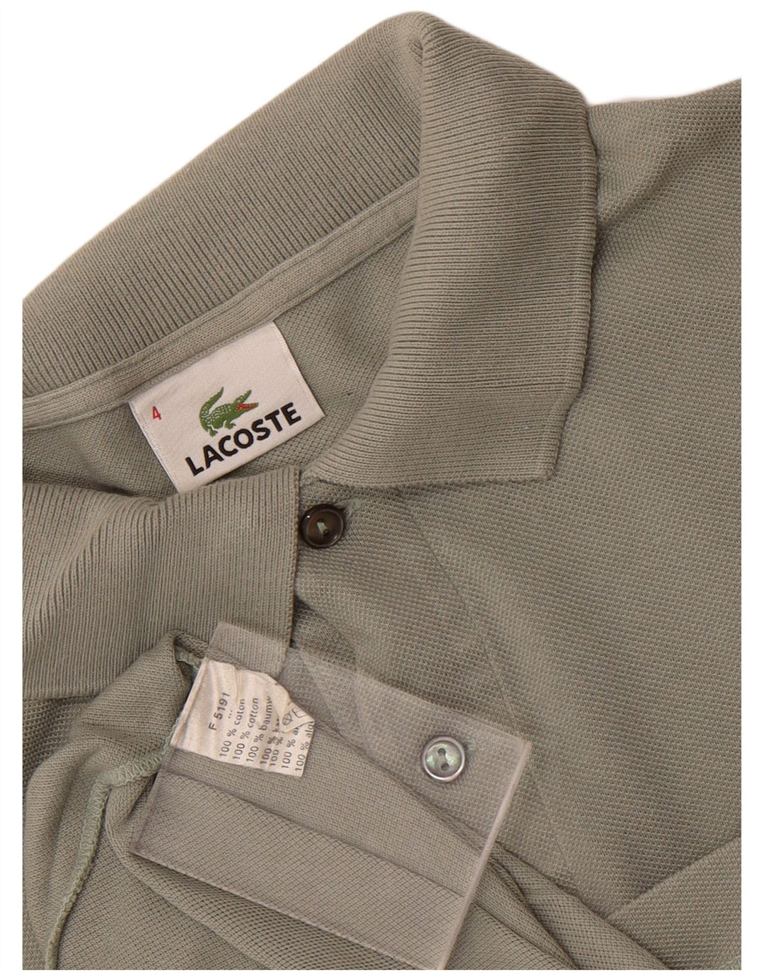 Lacoste herre poloskjorte str. 4 Medium Khaki Bomuld