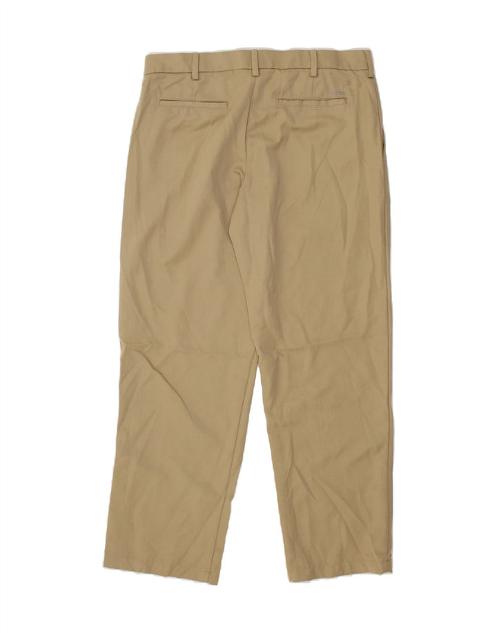 IZOD Mens Straight Suit Trousers W34 L30 Beige Polyester Vintage Izod and Second-Hand Izod from Messina Hembry 