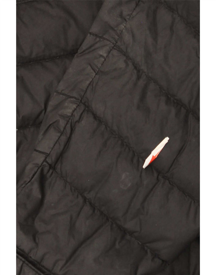 Massimo Dutti Herre Polstret Jakke UK 40 Stor Sort Nylon