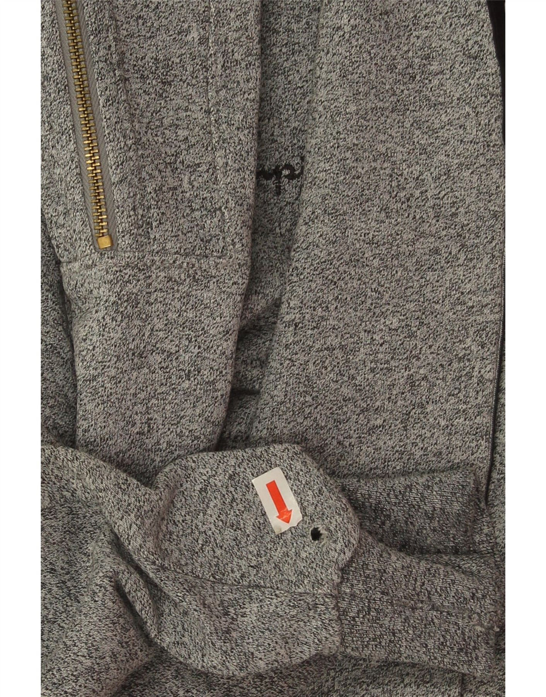 Champion Herre grafisk lynlås-sweatshirt Jumper Medium Grey Colourblock