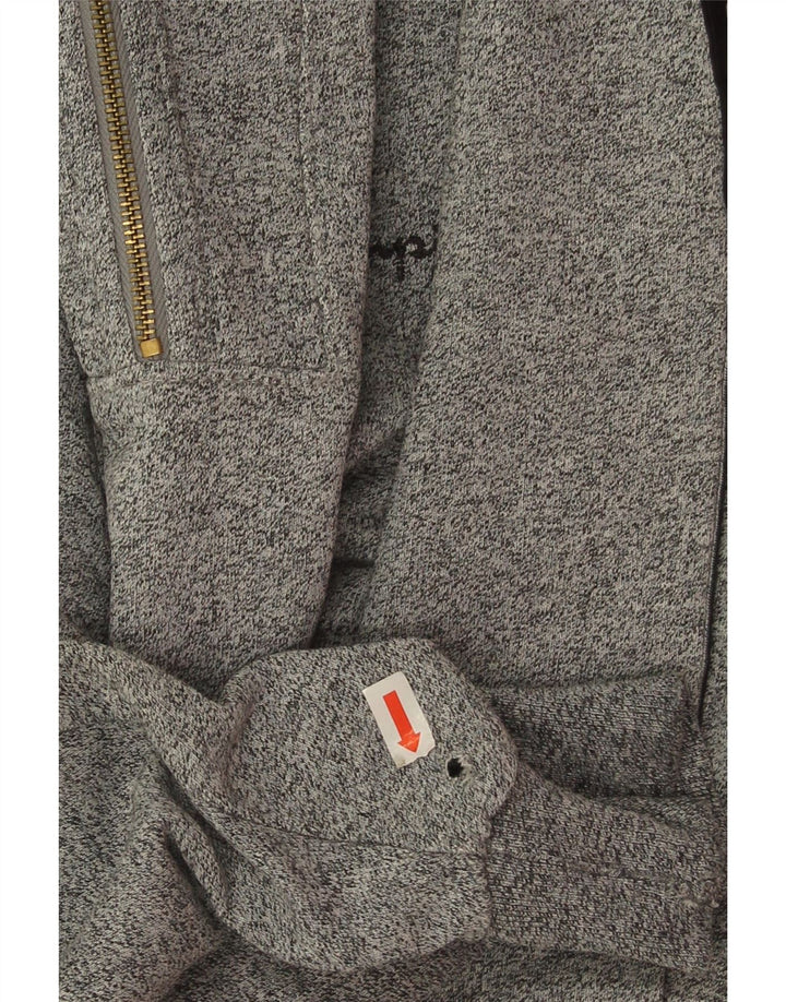 Champion Herre grafisk lynlås-sweatshirt Jumper Medium Grey Colourblock