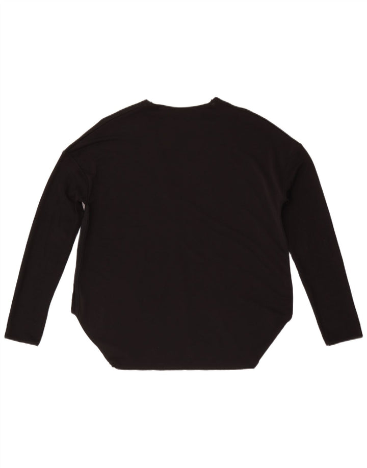 Zara Dame Oversized Top Langærmet UK 10 Lille Sort