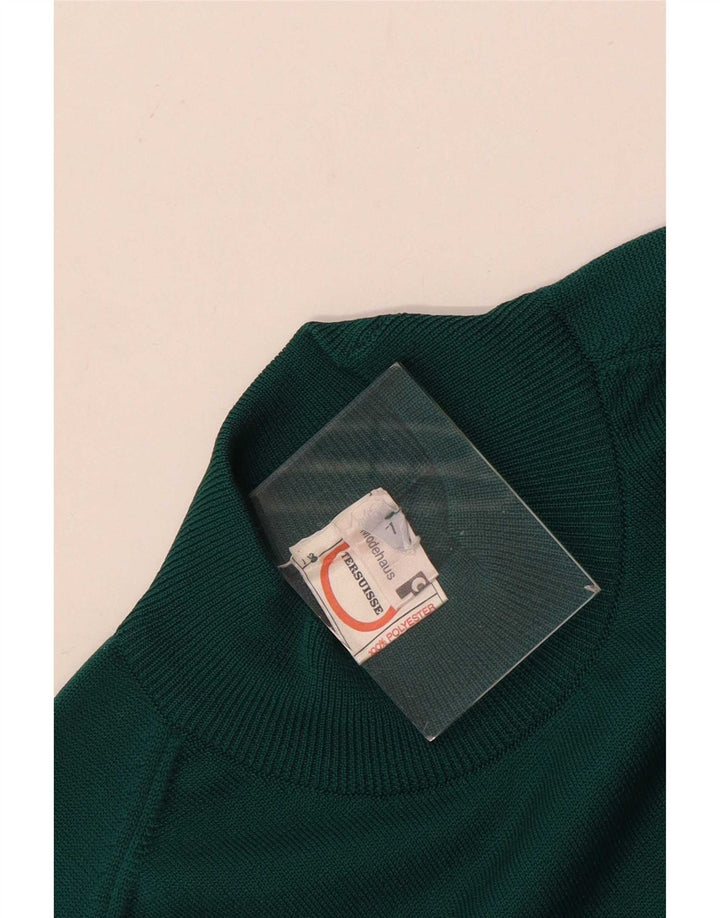 Vintage Dame Turtle Neck Jumper Sweater UK 12 Medium Green