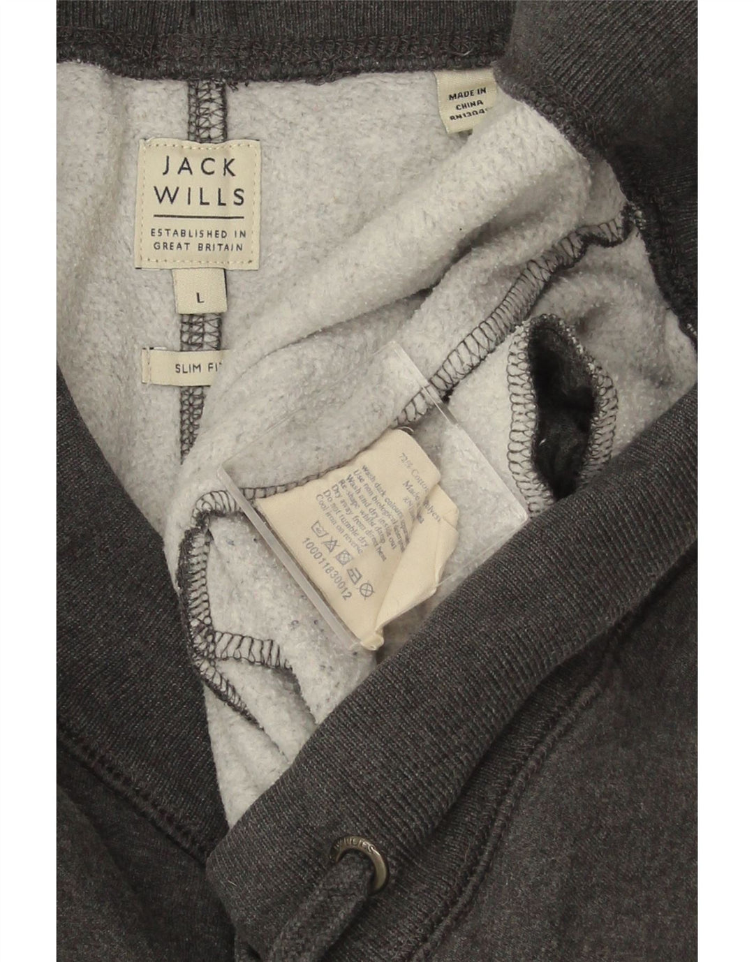 JACK WILLS Dame Slim Fit Træningsdragt Bukser Joggers UK 16 Large Grå