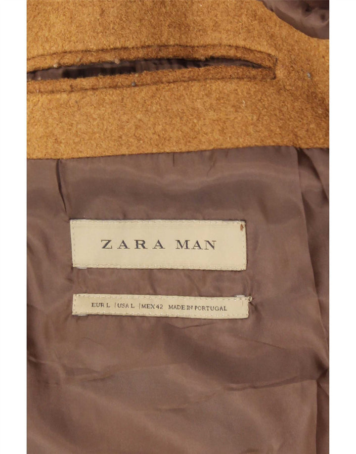 Zara Herre Overfrakke UK 40 Large Beige