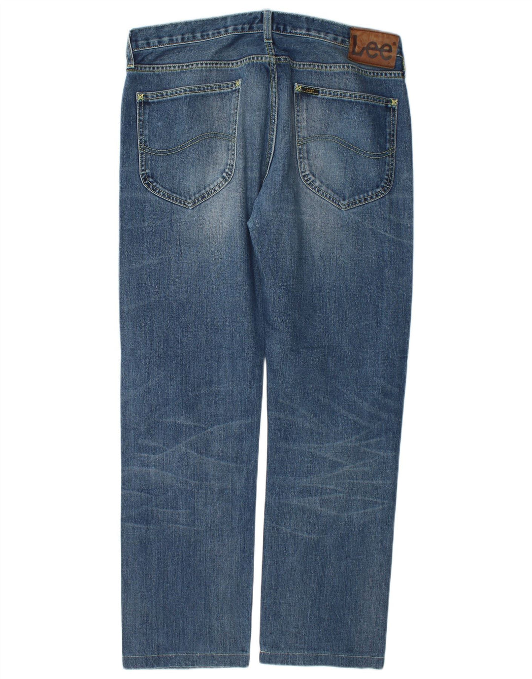Lee Herre Blake Straight Jeans W34 L30 Blå Bomuld