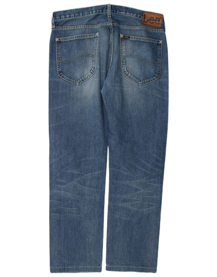 Lee Herre Blake Straight Jeans W34 L30 Blå Bomuld