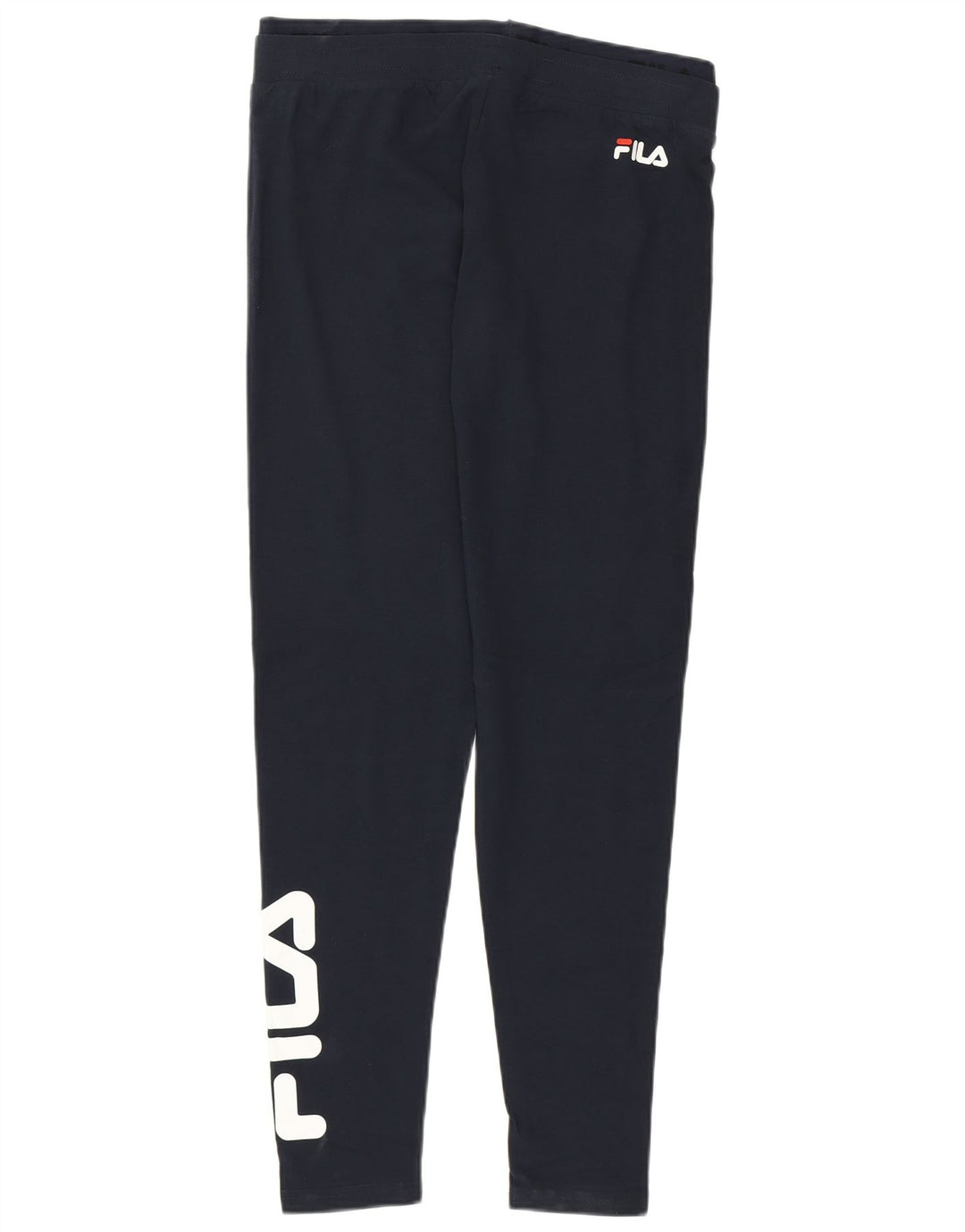 Fila Kvinders Grafiske Leggings UK 14 Stor Marineblå Bomuld