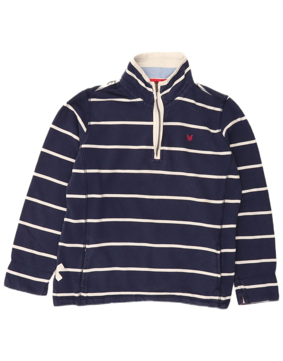 Besætningstøj Dame Sweatshirt Jumper UK 12 Mellem marineblå stribet