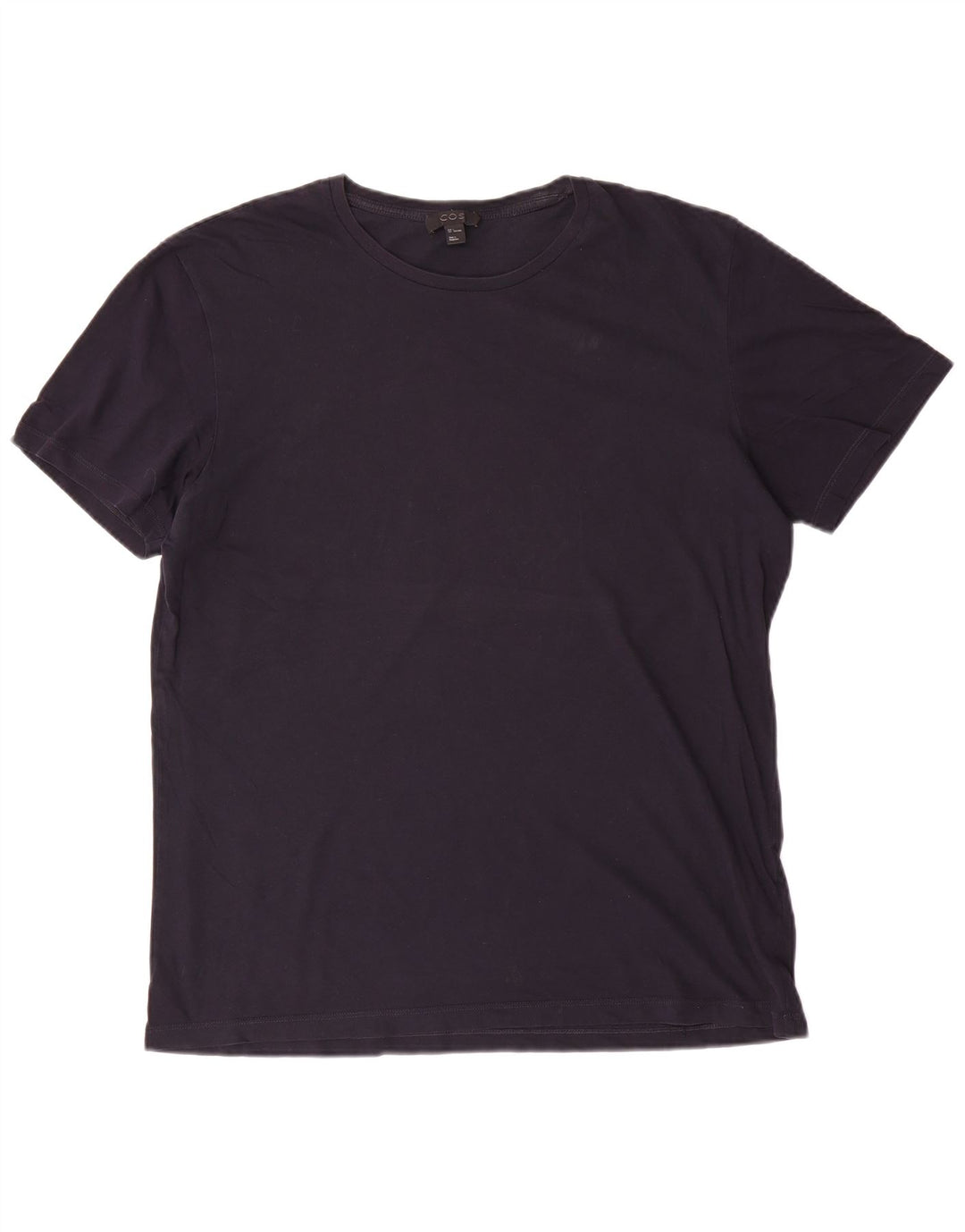 Cos Herre T-Shirt Top Stor Marineblå Bomuld