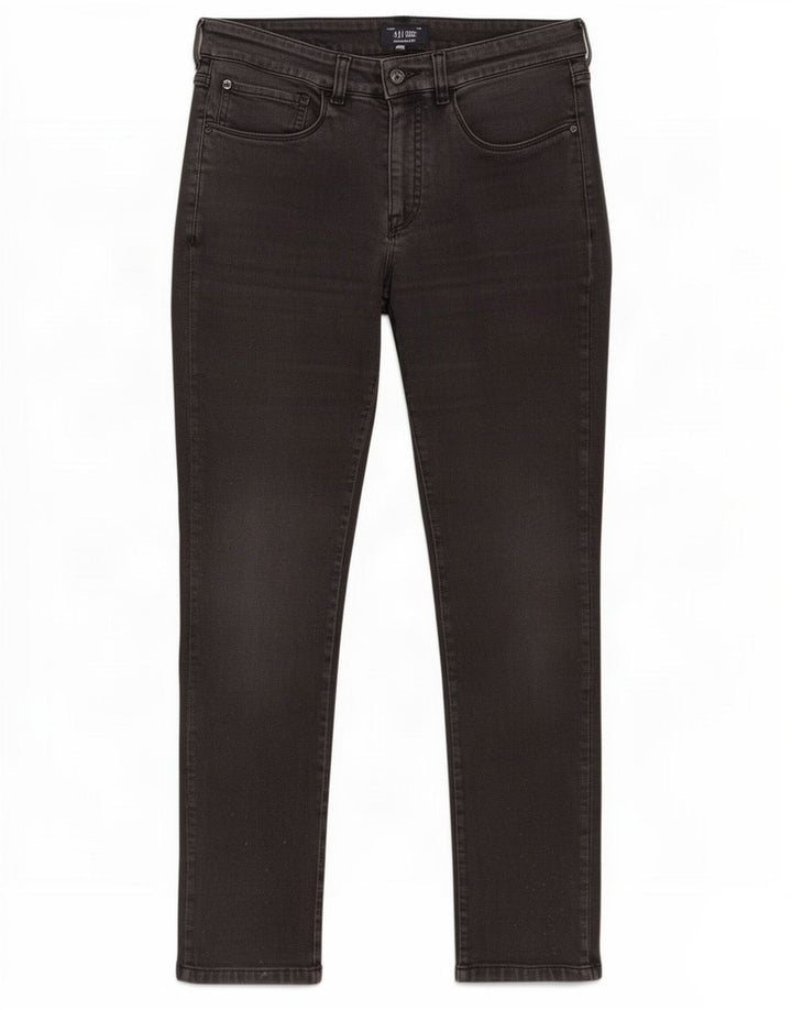 Armani Dame Slim Jeans W27 L28 Sort Bomuld