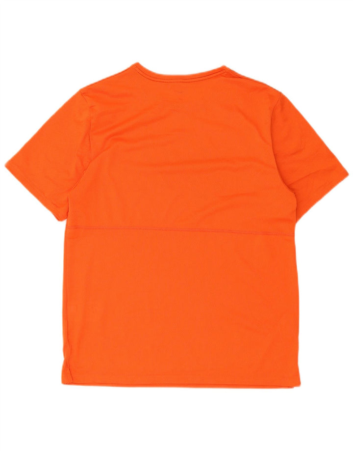 Nike Herre Dri Fit Grafisk T-shirt Top Medium Orange Polyester