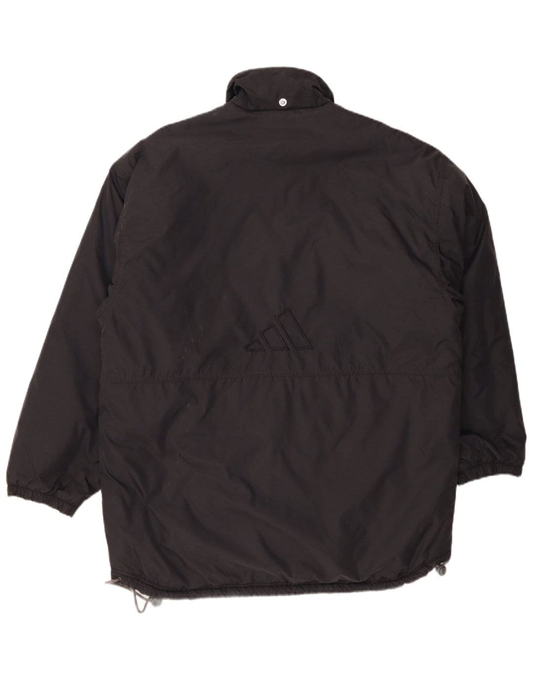 Adidas Herre Graphic Windbreaker Coat UK 38/40 Medium Sort Polyamid