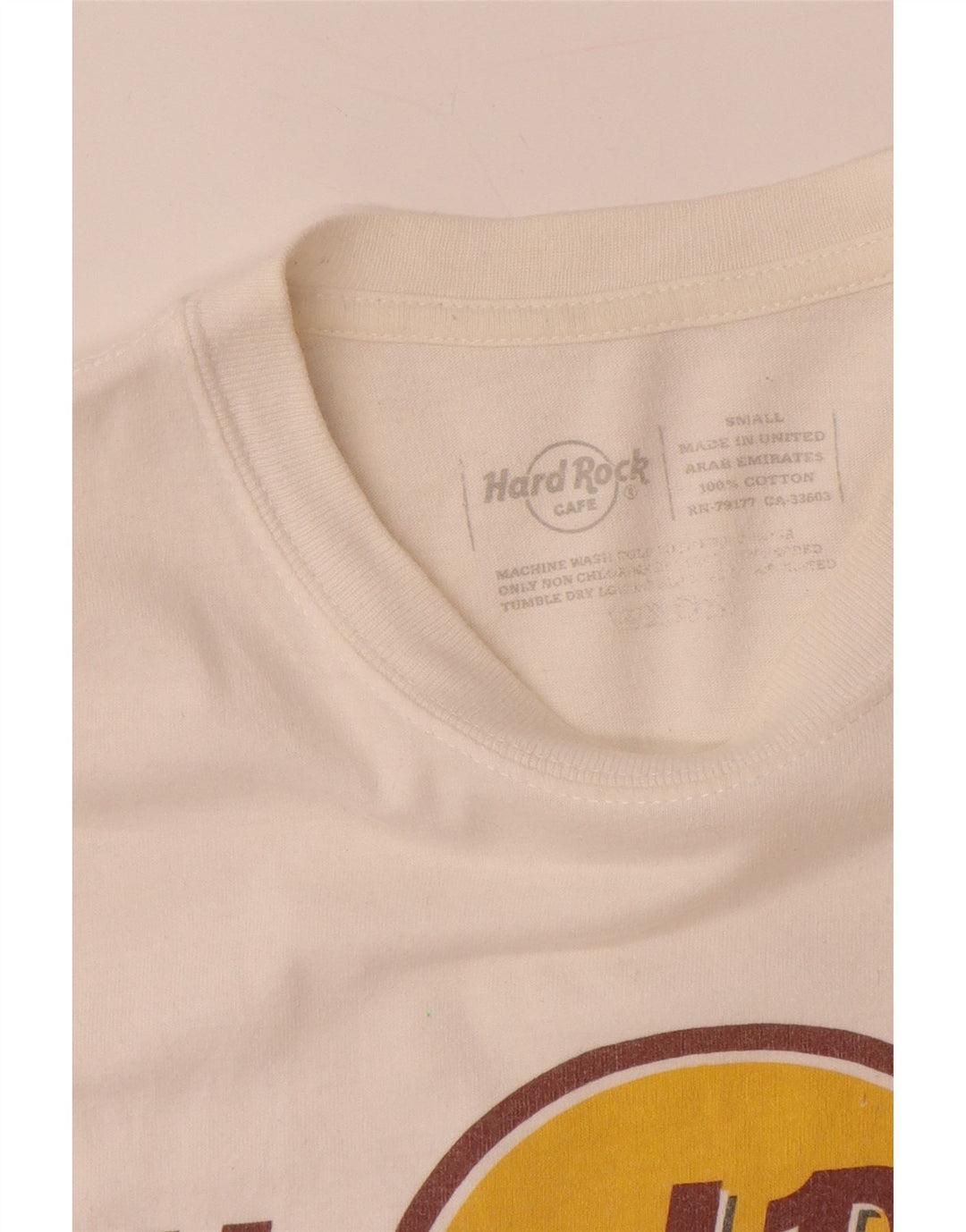 HARD ROCK CAFE Herre München Grafisk T-shirt Top Lille hvid bomuld