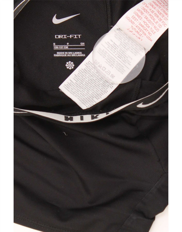 Nike piger grafiske sportsshorts 8-9 år små sorte polyester
