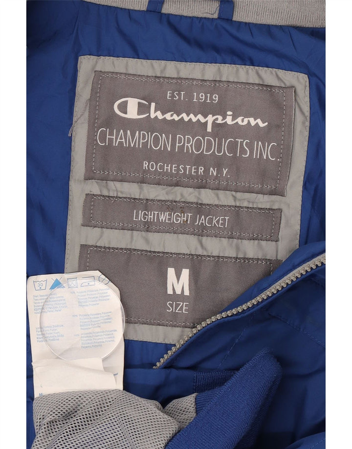 Champion Herre Bomber Jacket UK 38 Medium Blue Polyester