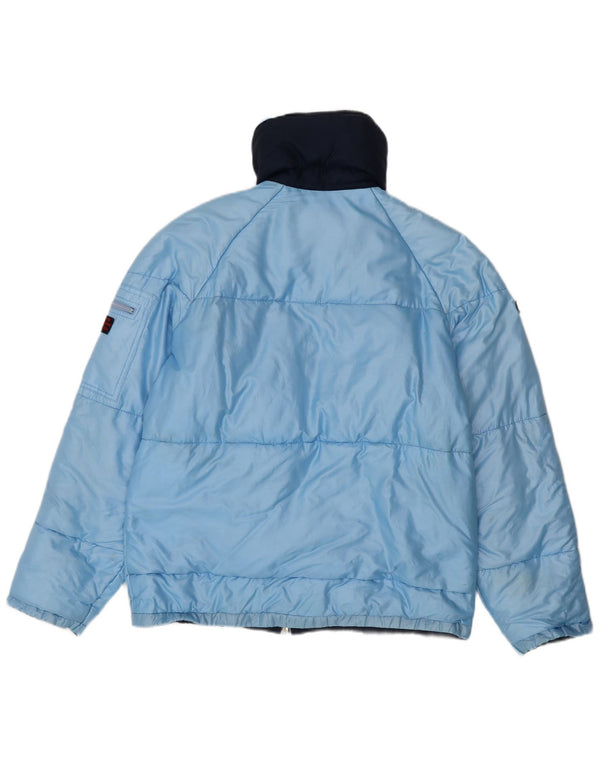 Vintage Mens Padded Jacket UK 38 Medium Blue