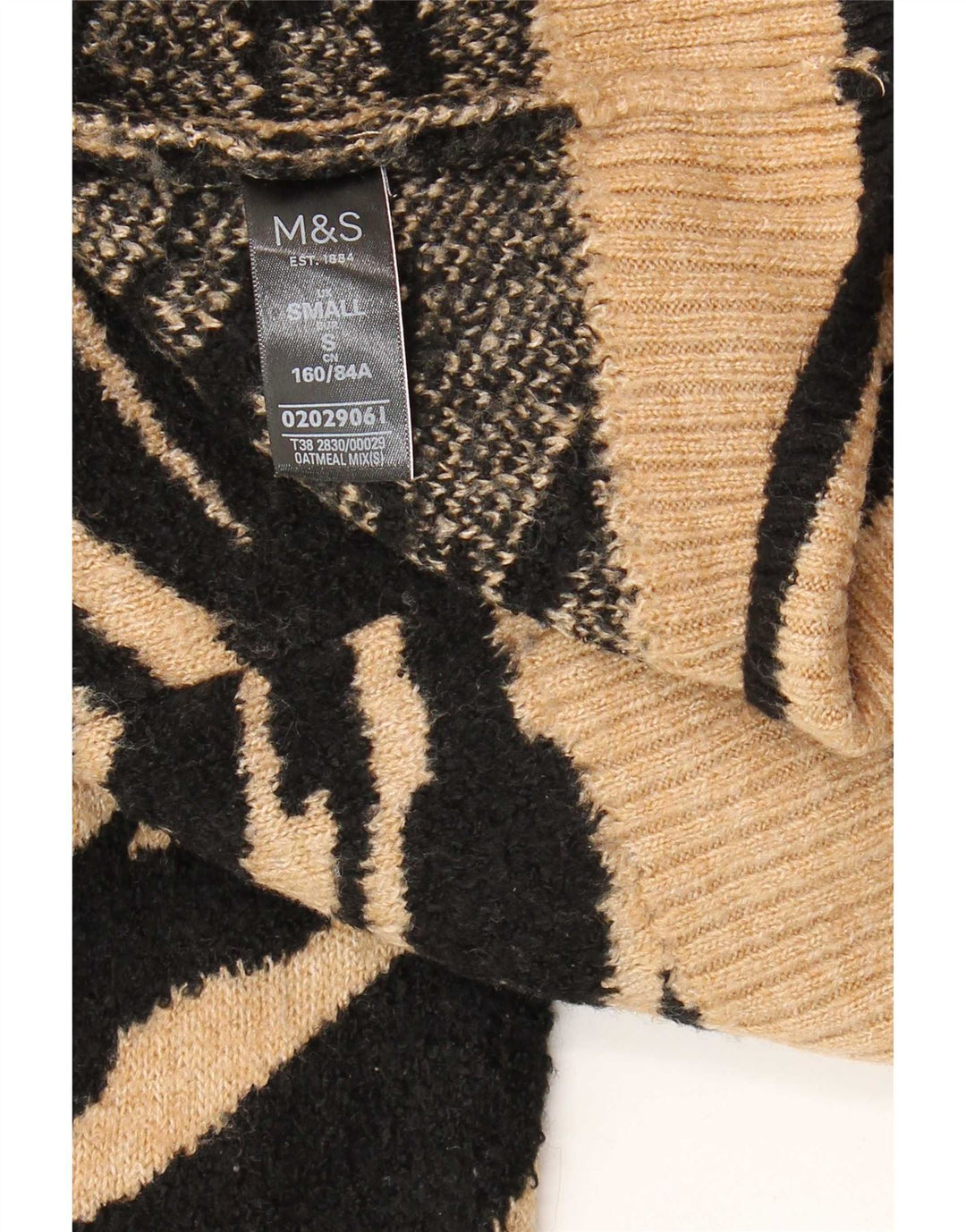 Marks & Spencer Dame Boat Neck Jumper Sweater UK 10 Small Black