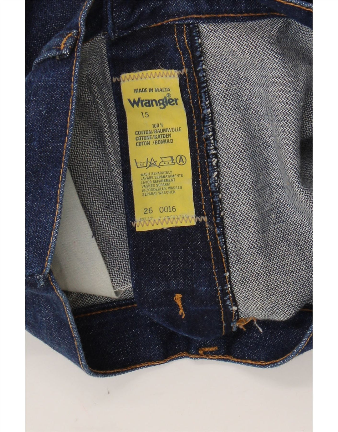 WRANGLER Womens Denim Skirt W26 Small  Navy Blue Cotton Vintage Wrangler and Second-Hand Wrangler from Messina Hembry 