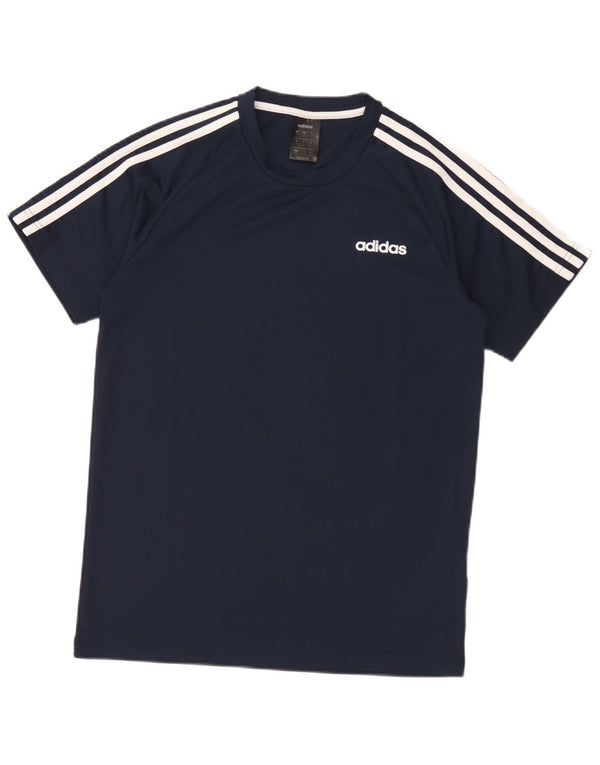 Adidas Herre Climalite T-shirt Top Lille marineblå polyester