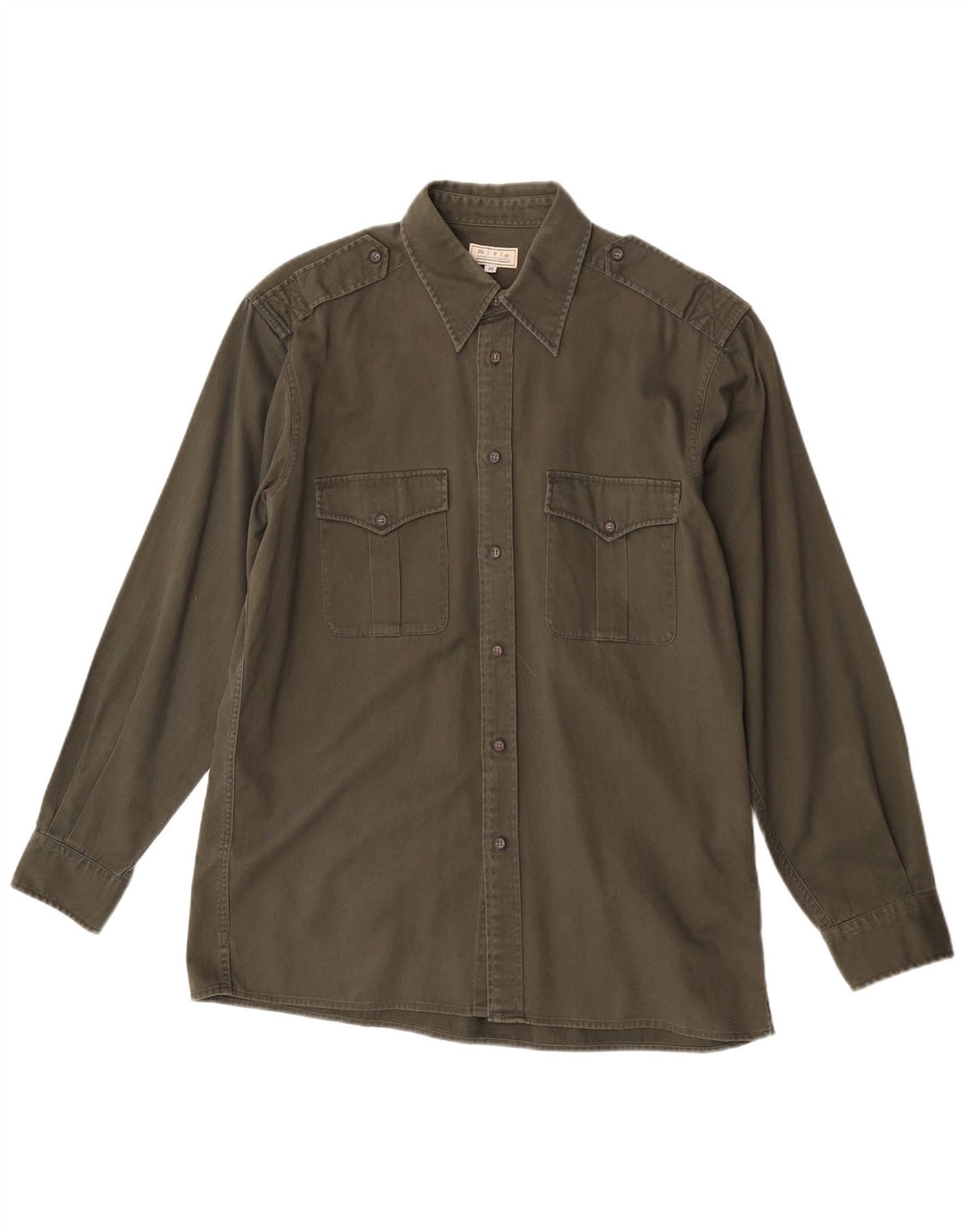Rifle Herre Militærskjorte Medium Khaki Bomuld
