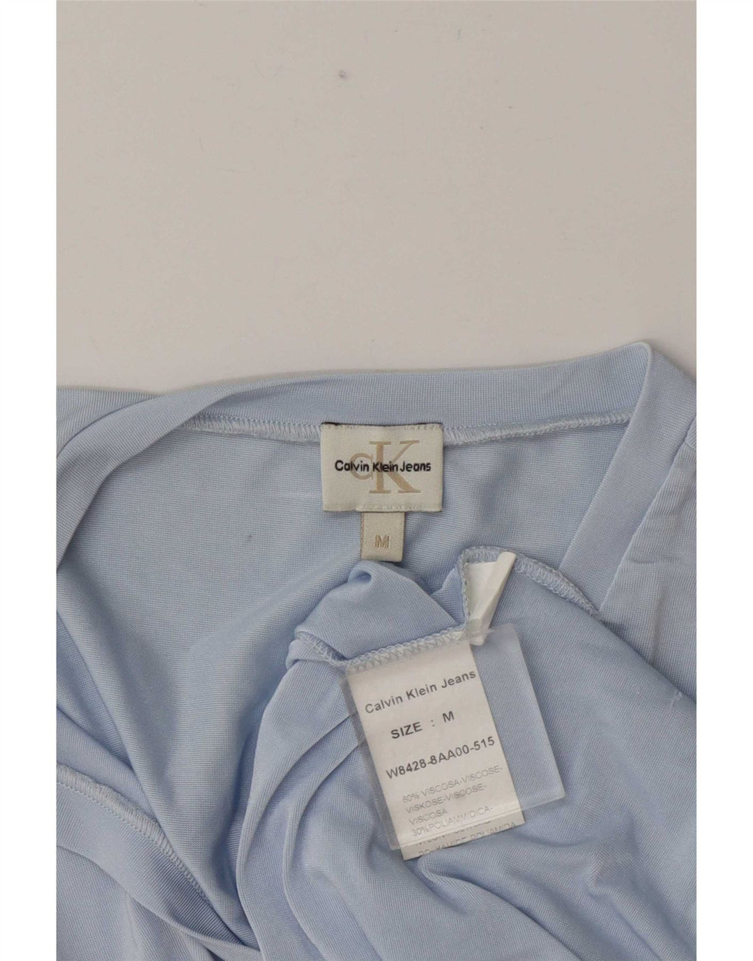 Calvin Klein Jeans Damevest Top UK 12 Medium Blue Viscose